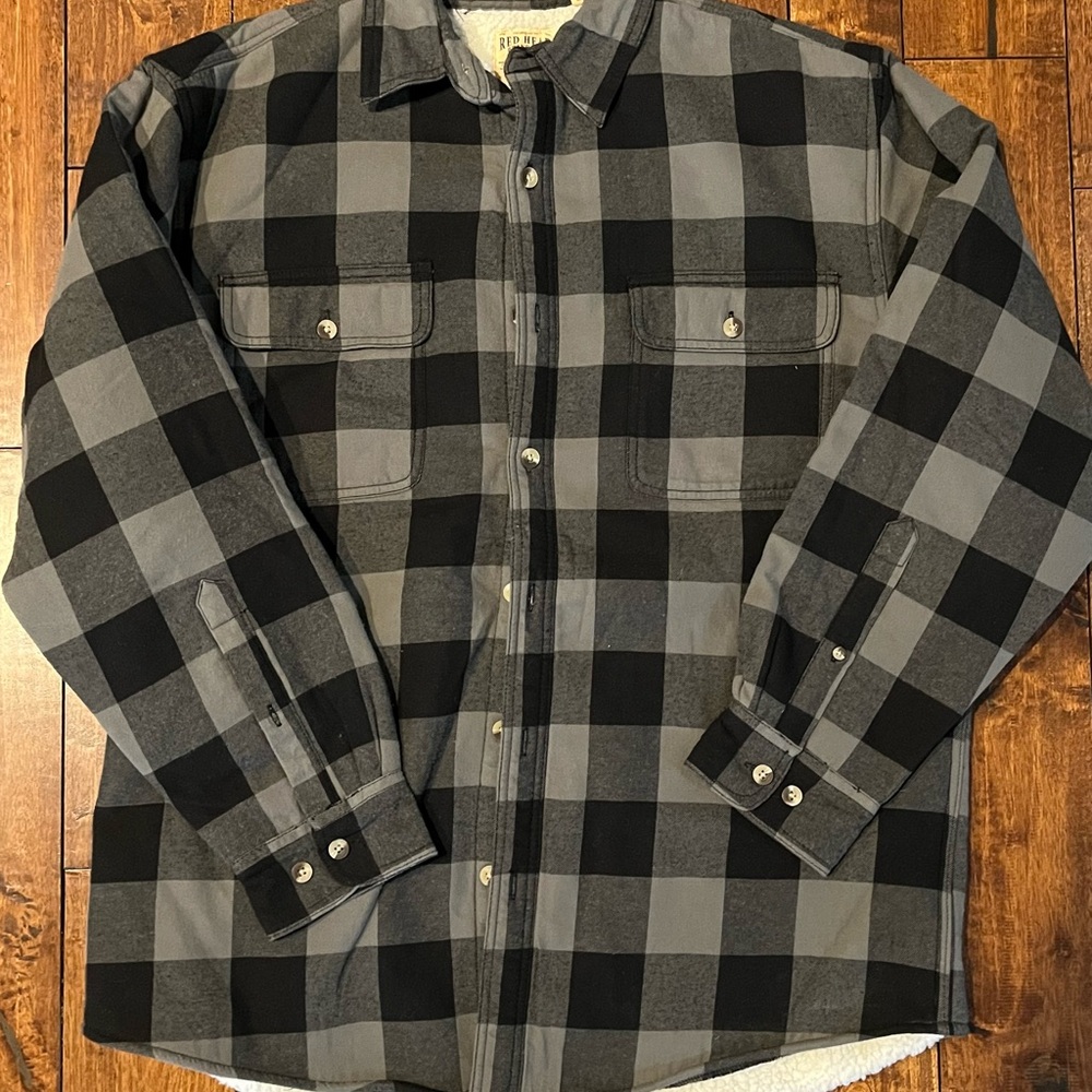 Men's Black and Gray Plaid Jacket